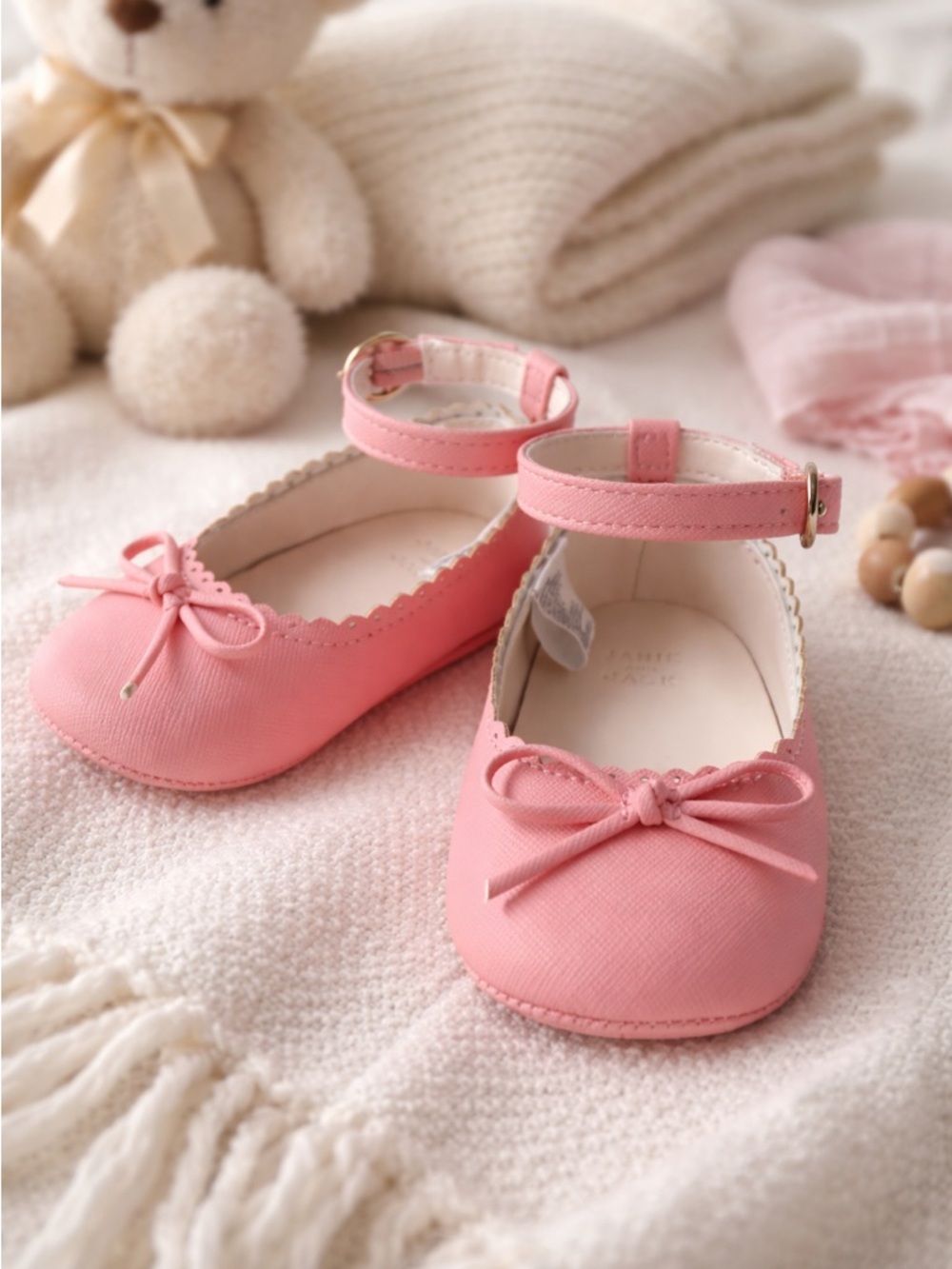 Janie and Jack Pink Mary Jane Ankle-Strap Ballet Flats